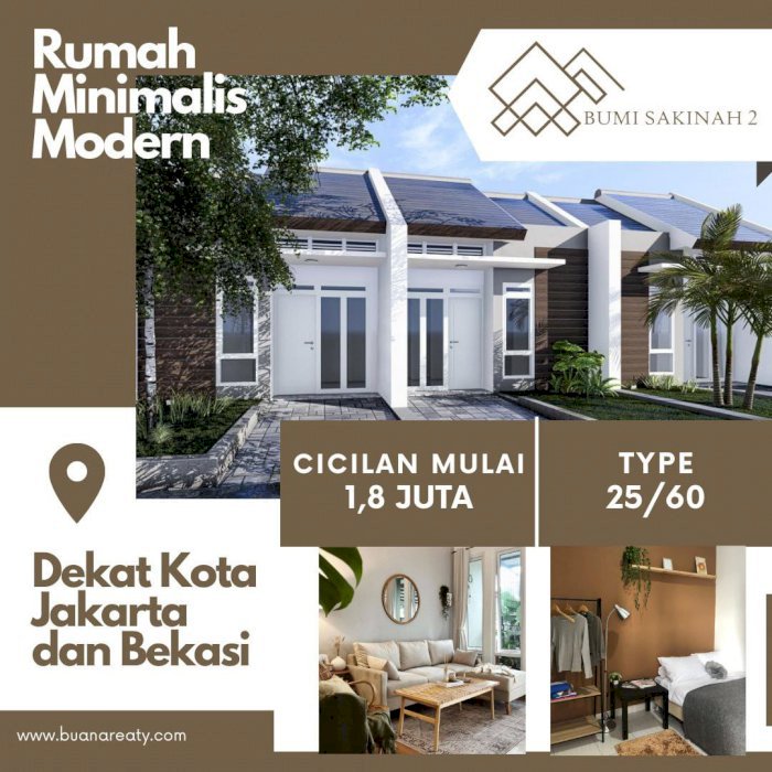 PERUM BUMI SAKINAH 2  RUMAH MINIMALIS MODERN DEKAT JAKARTA DAN BEKASI