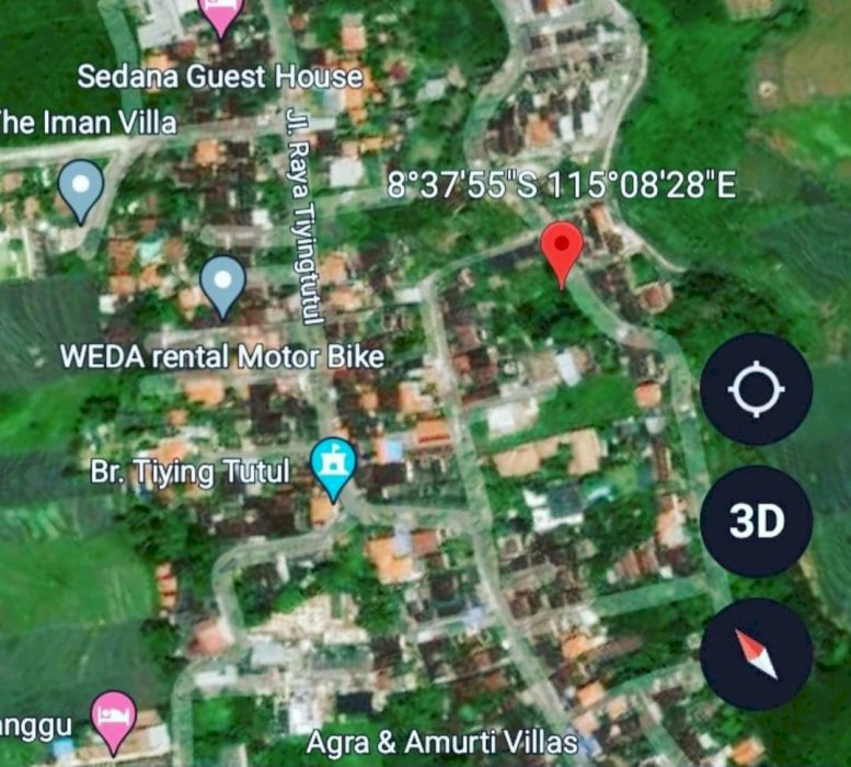 LAND for Rent in Tourism Area PERERENAN Bali