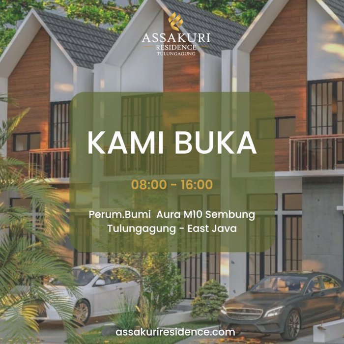 Dijual Rumah Murah Dalam Kompleks Tidak Banjir Dekat Tol Tulungagung