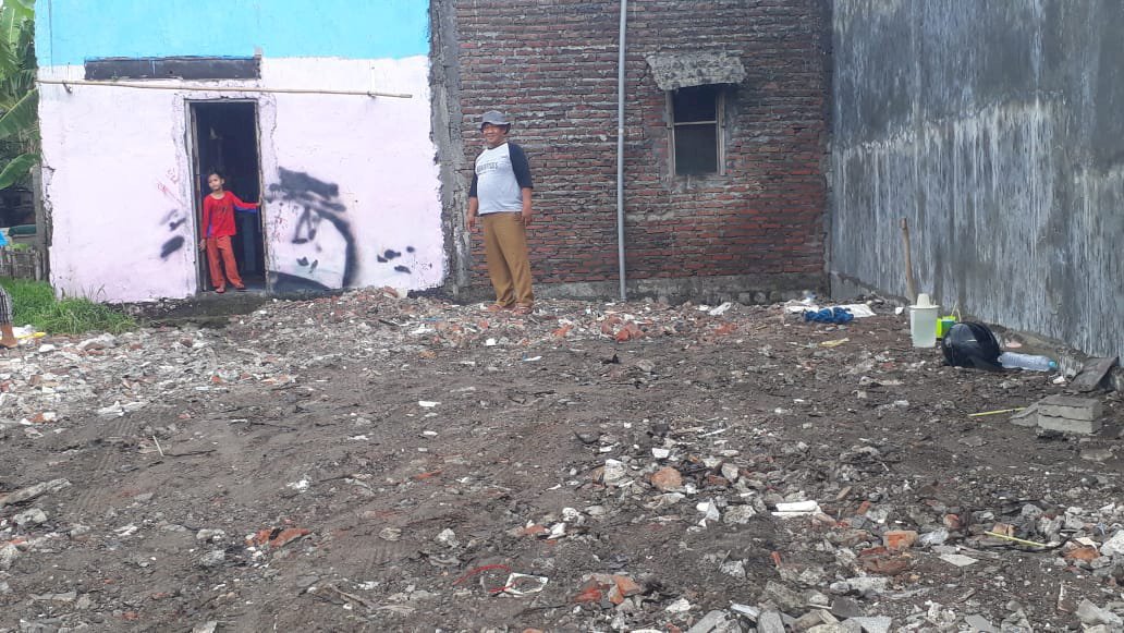 Jual tanah sudah urukan luas tanah 4.24 meter x 13.50 meter