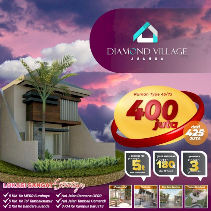  Paling Mewah Rumah Area Sedati Juanda 400 JT Diamond Village Juanda