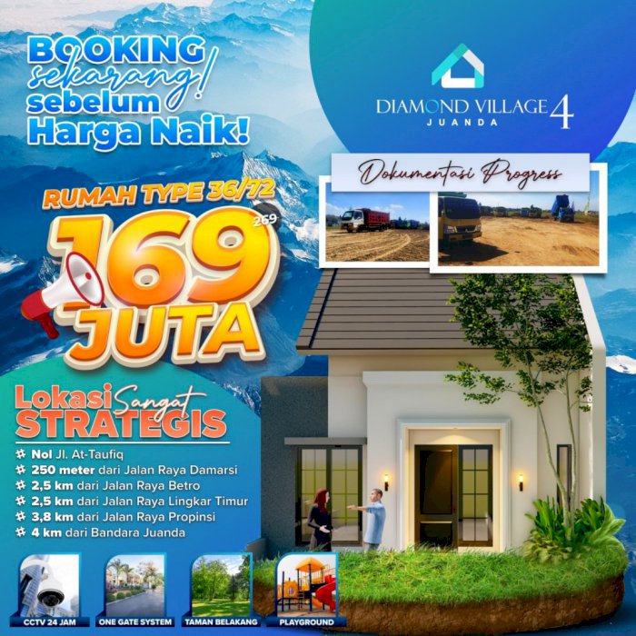 Terbatas, Rumah Dijual Di Sidoarjo, Diamond Village Juanda 4