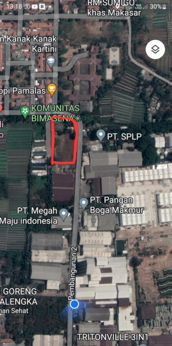 Dijual tanah industri pembangunan batu ceper tangerang