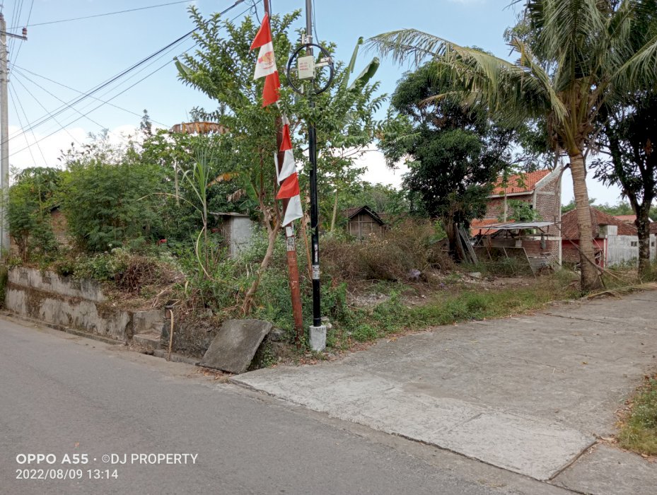 TANAH PEKARANGAN PINGGIR JALAN HOOK DUA MUKA DI KASONGAN