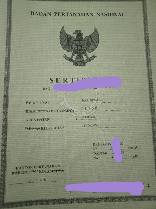 Dijual tanah sebelah GDC cocok untuk kontrakan