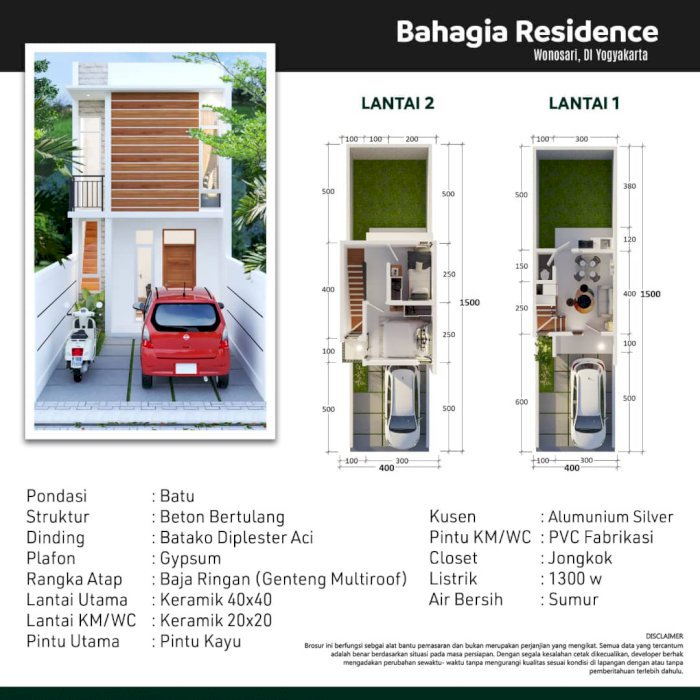 Hunian Modern Lantai 2 Gunungkidul hanya 155 Juta!