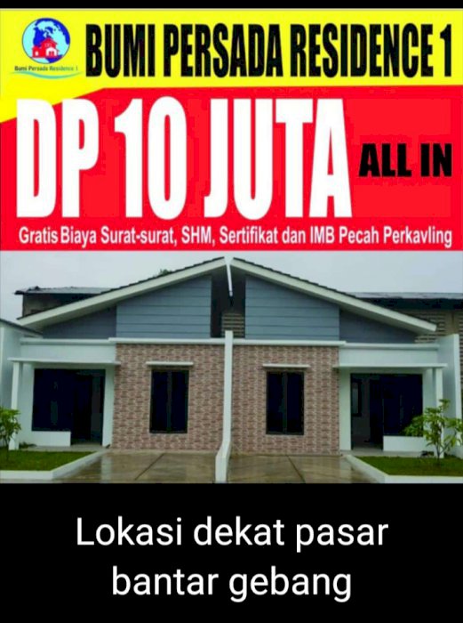 Promo rumah cluster cantik di Bekasi timur