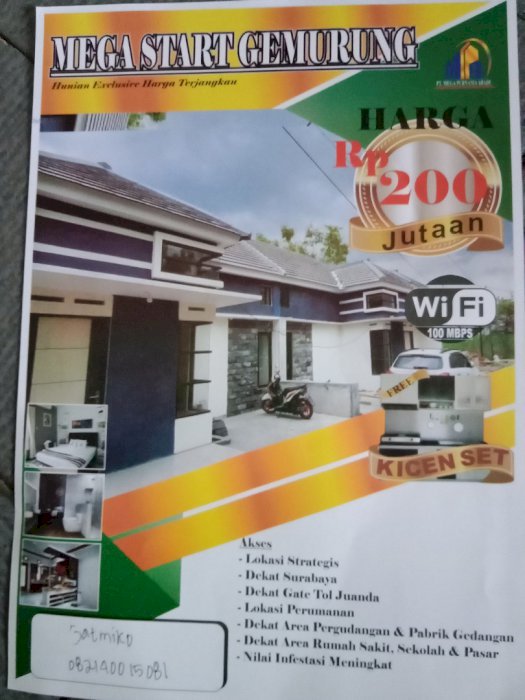 Rumah ready unit di gedangan