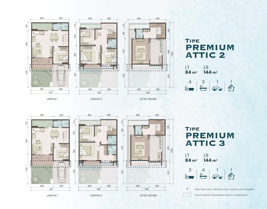 Dijual Hunian Cantik Attic Room Menarik Di Cluster Leonora Gading