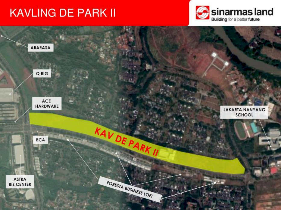 Kavling Komersial De Park II Terbaik Siap Bangun at BSD City