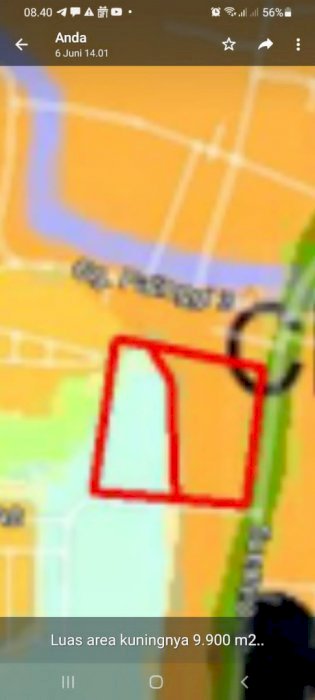 Tanah sawah zona kuning