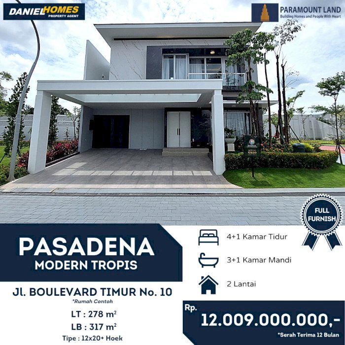Rumah Mewah Keren Lokasi Terbaik, Pasadena Grand Modern Gading Serpong