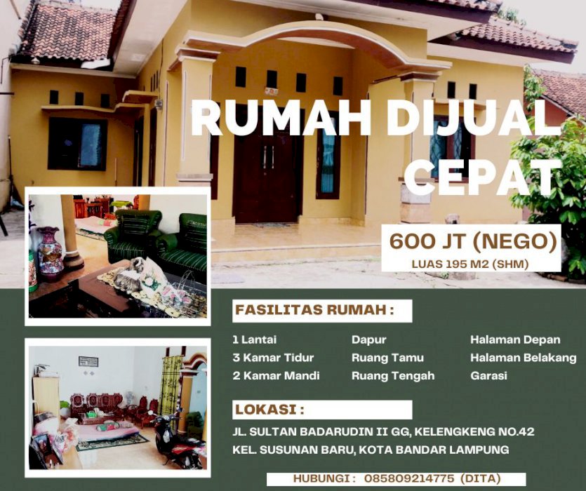 Jual rumah siap huni