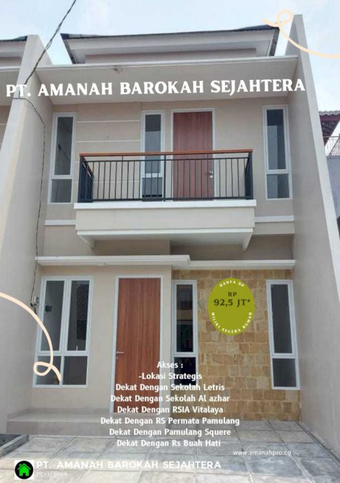RUMAH 2 LANTAI MURAH SE TANGERANG SELATAN