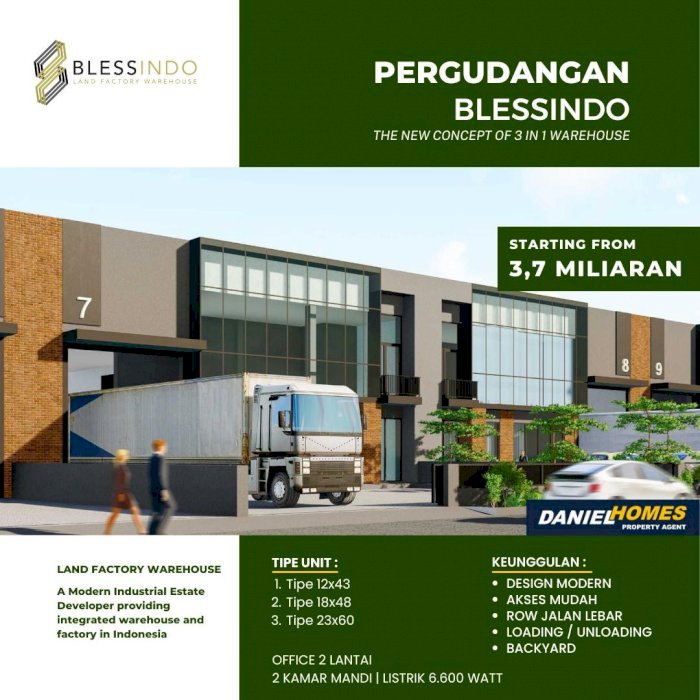 Blessindo Industrial Estate Tangerang, Gudang Terbaik Bebas Banjir