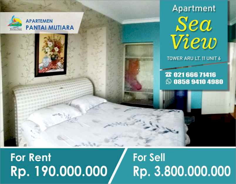 Apartemen Pantai Mutiara SEA VIEW Tower Aru Lt. 11 Unit 6