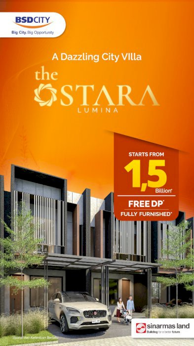The Ostara Lumina BSD City, Rumah Murah Minimalis Full Furnished
