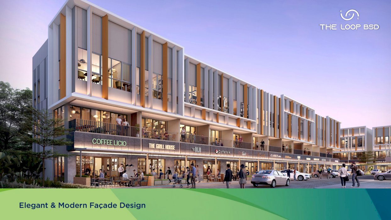 The Loop BSD City Ruko Modern 3 Lantai Kawasan Sudah Ramai