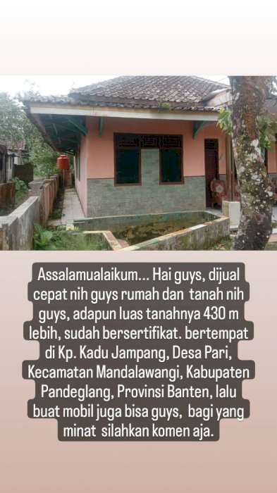 Jual Rumah dan Tanah