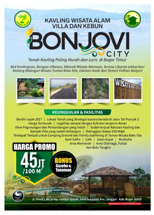 Tanah kavling bonjovi