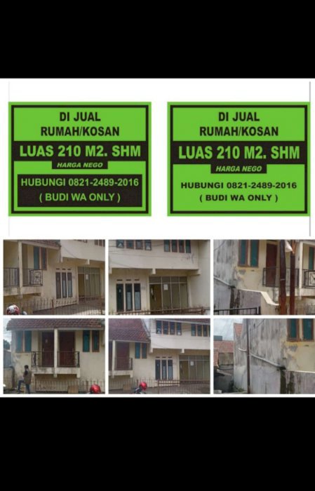 Jual rumah kost an 18 kamar