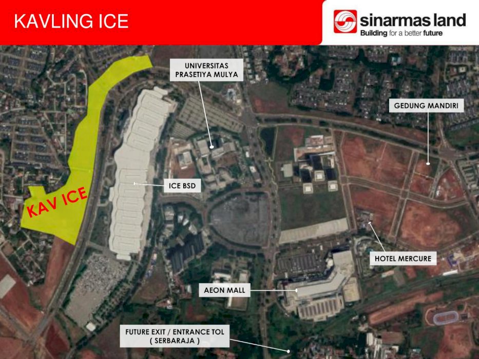 Kavling Komersial ICE Siap Bangun Lokasi keren Bebas Banjir BSD City