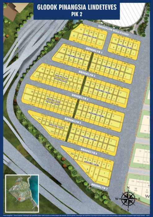 Kavling Komersial Brooklyn PIK 2 15x30 Lokasi Strategis di Jakarta