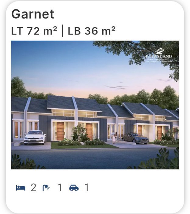 Citraland Tallasa City (Cluster Silver Sand Type Garnet A, B, C)