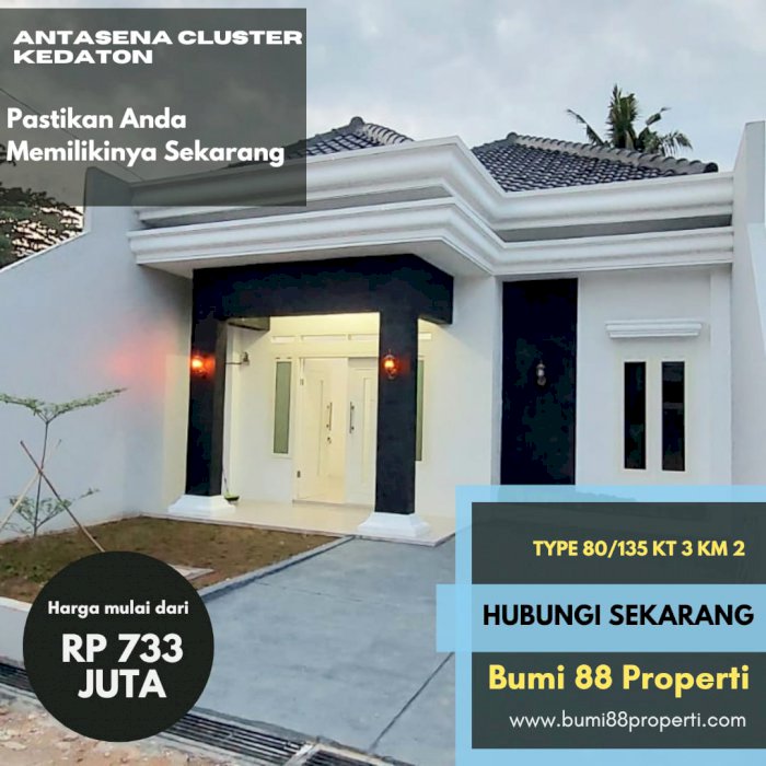 JUAL CLUSTER ANTASENA, PENENGAHAN KEDATON BANDAR LAMPUNG