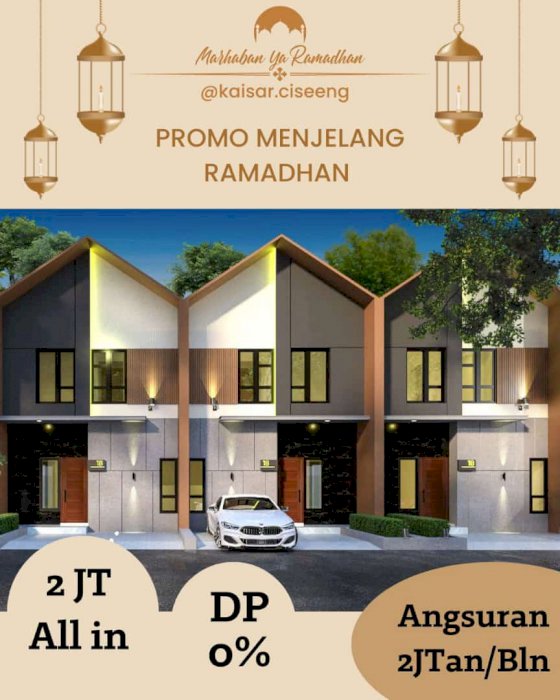 rumah dijual Dream House Dp0% booking fee 2jt all in sampai akad