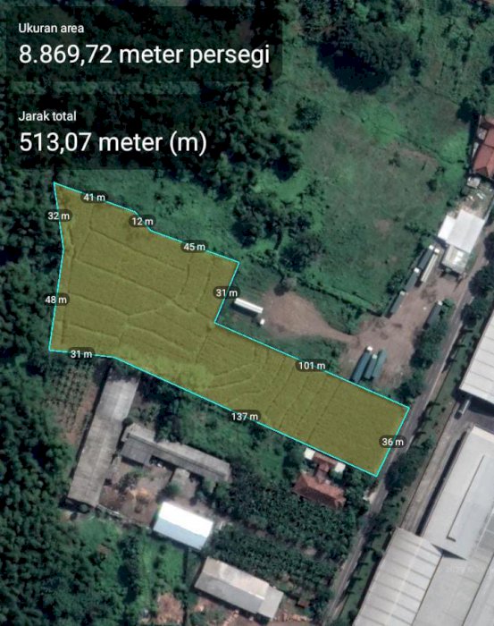 Jual tanah zona kuning