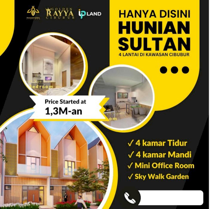 Rumah mewah 4 lantai Cibubur murah