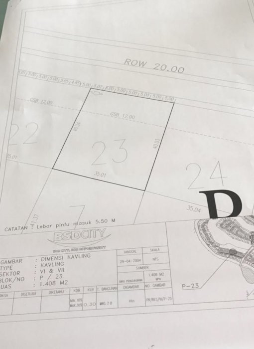 Dijual murah kavling bukit golf bsd