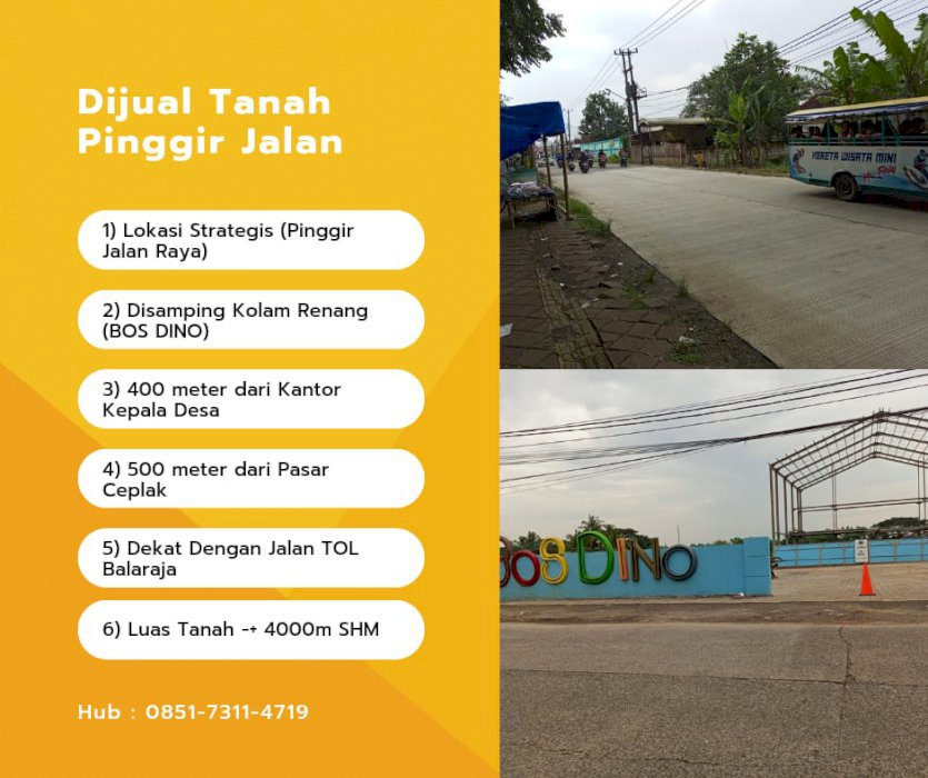 Tanah Pinggir Jalan Raya
