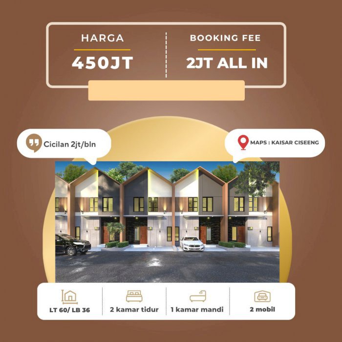 Dijual Dream Home Parung Bisa KPR DP0% Tanpa Ribet