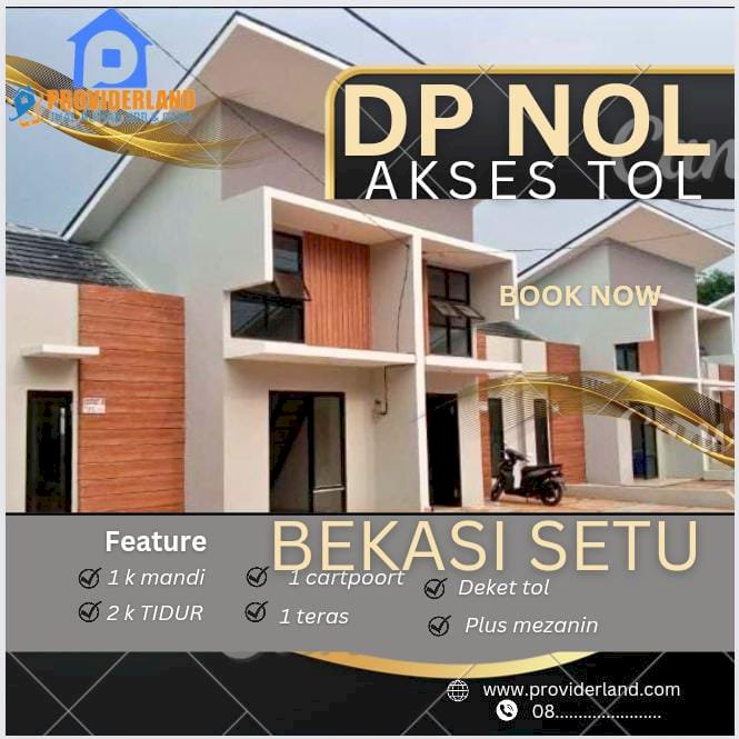 RUMAH MURAH TANPA DP DI BEKASI 3 MENIT AKSES TOLL JORR2