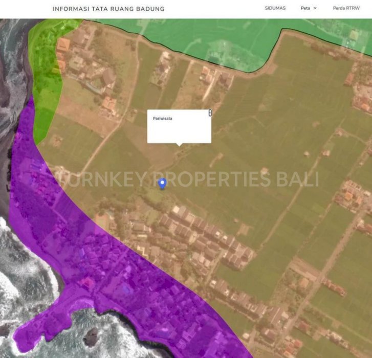 (#BSLF135) Fantastic Freehold Land with Ricefield View in Cemagi