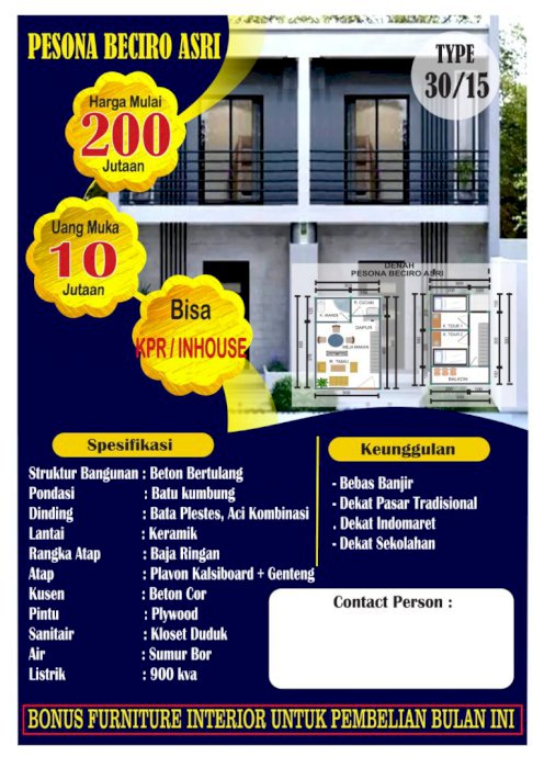 Rumah mewah 2 lantai tapi murah banget