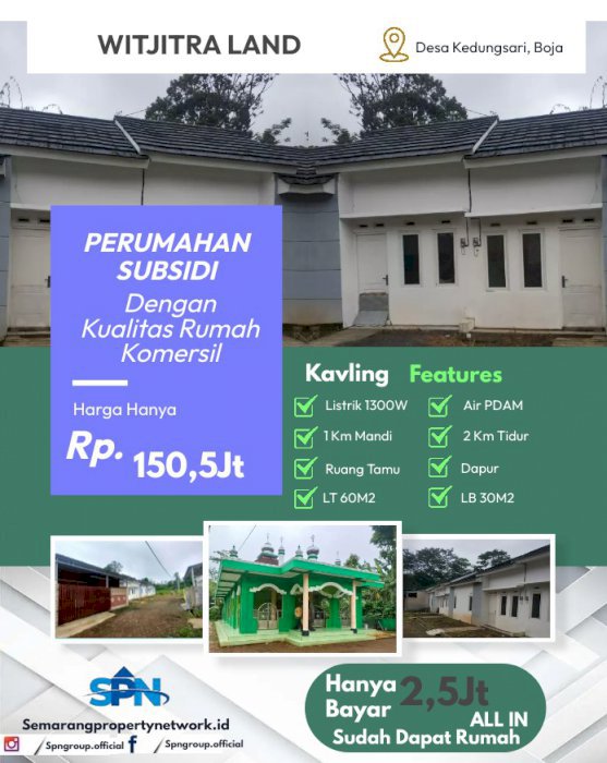 Rumah subsidi boja biaya All in