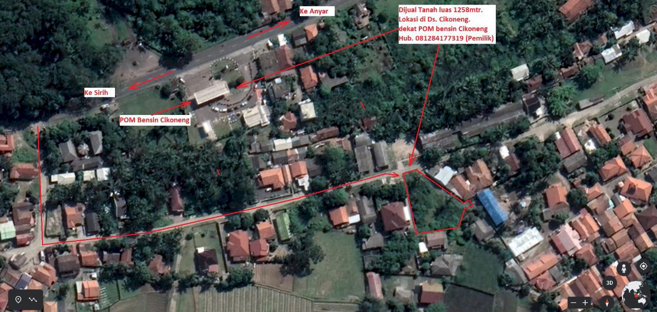 JUAL TANAH 1258 M2 daerah anyer-sirih..Serang-banten