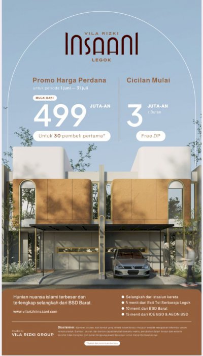 Vila rizki insaani dekat stasiun parung panjang