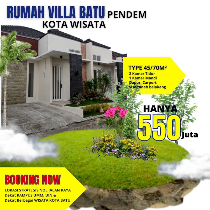 Hunian Vila Strategis Pertengahan Kota Batu dan Malang