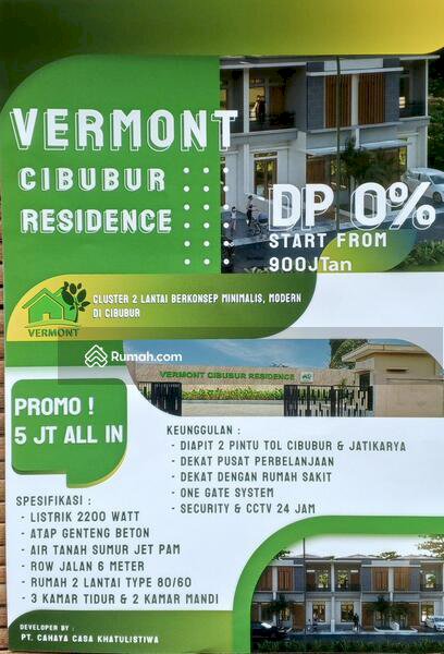 RUMAH 2 LANTAI VERMONT CIBUBUR RESIDENCE JAKARTA TIMUR