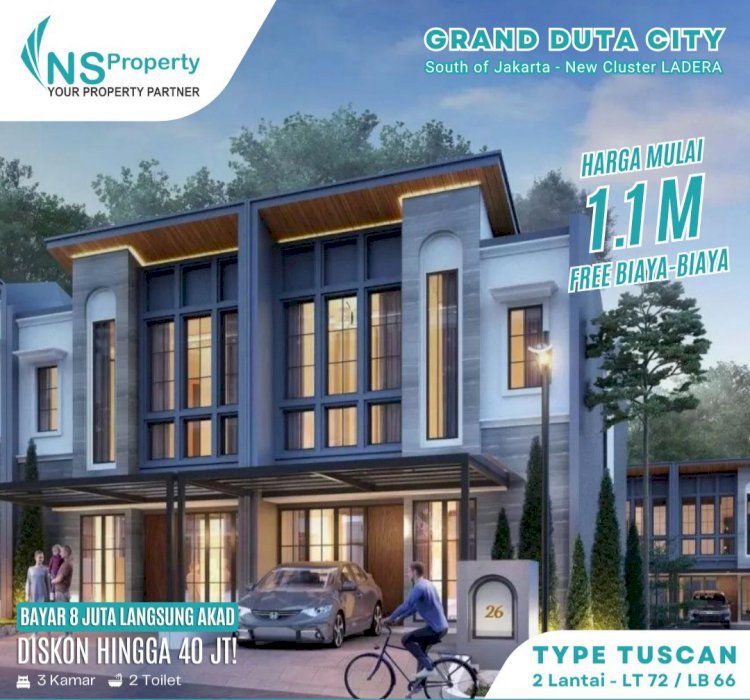 Grand Duta City Cluster Ladera Tipe Tuscan