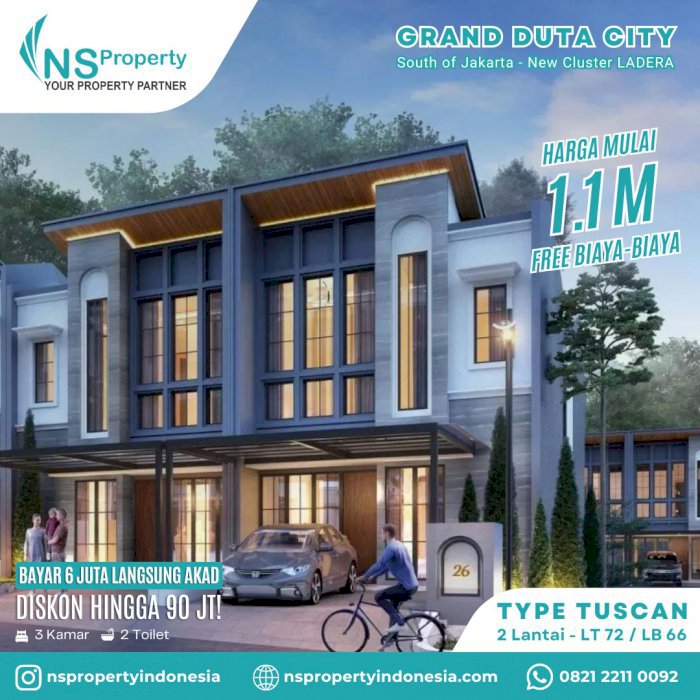 Dijual Rumah 2 Lantai Rumah American Classic