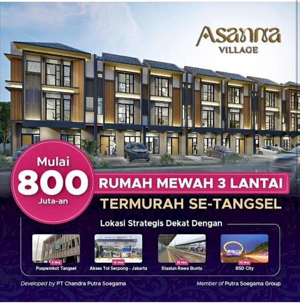 Rumah 3Lt. di Pamulang Tangerang Selatan