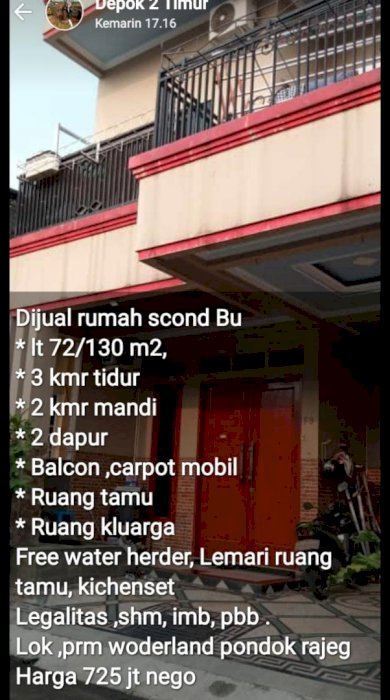 JUAL RMH LOKASI CIBINONG BEBAS BANIIR , NYAMAN SERTA ASRI