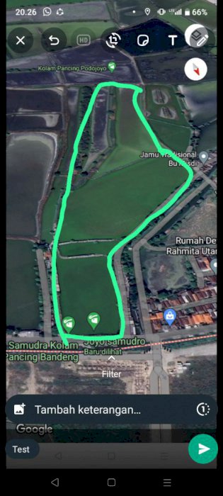 Di jual tambak aktif, buat investasi jangka panjang