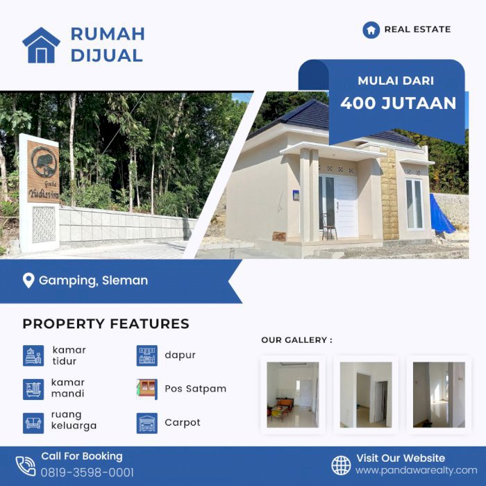 RUMAH MEWAH HARGA DIBAWAH 500 JUTAAN DI SLEMAN