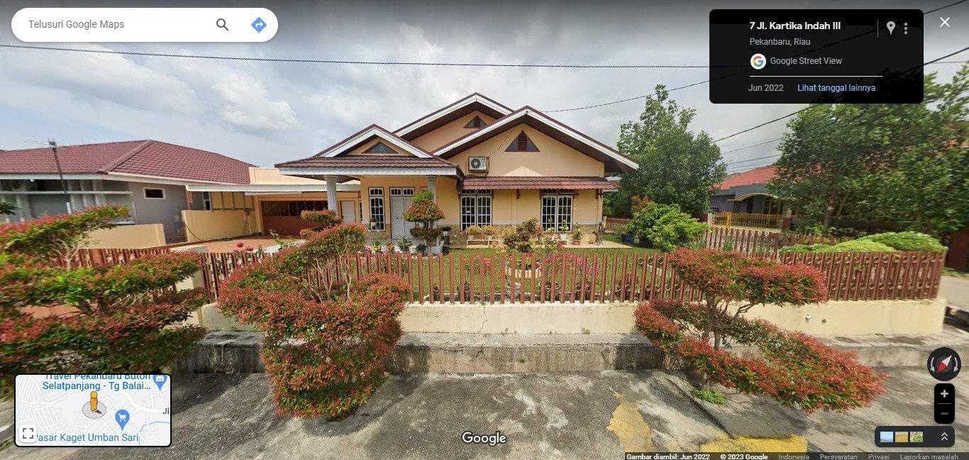 rumah dijalan kartika indah 1 pekanbaru riau